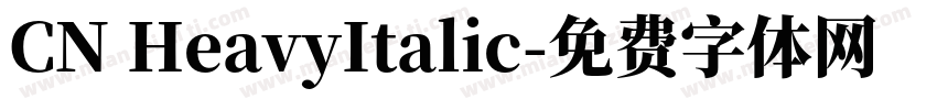CN HeavyItalic字体转换